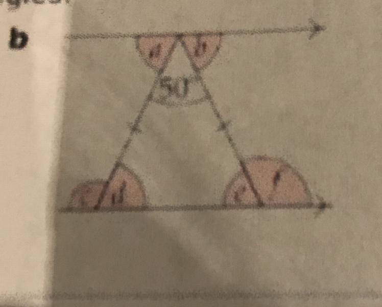 Calculate the unknown angles-example-1