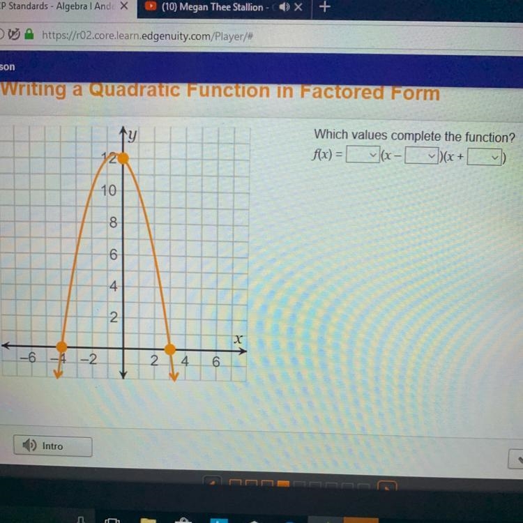 Which values complete the function?-example-1