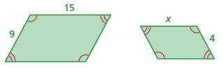 The figures are similar. Find x.-example-1