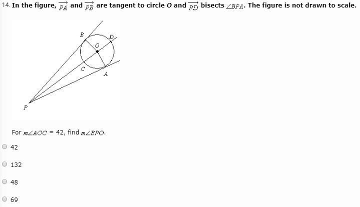 In the figure, PA and PB are tangent to circle O and PD bisects BPA. The figure is-example-1