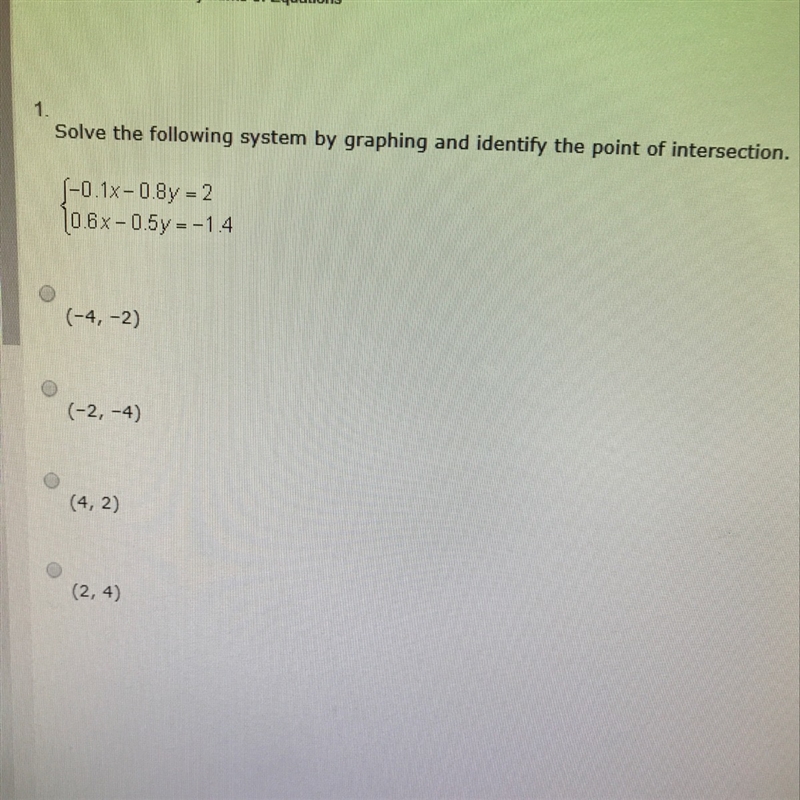 Solve the system of equation-example-1