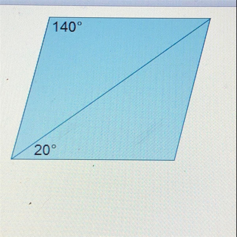 The parallelogram on the left is formed using two congruent triangles. What is the-example-1