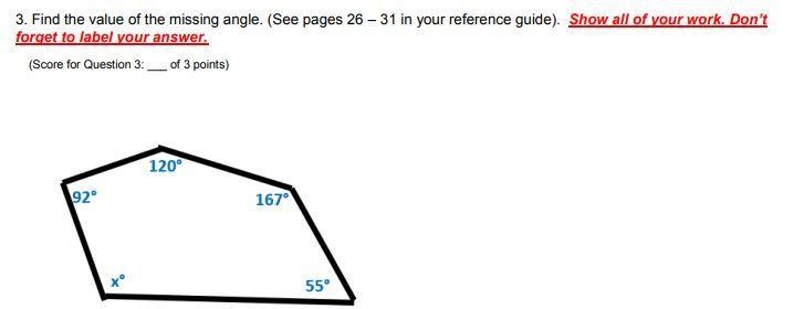 Find the value of the missing angle.-example-1