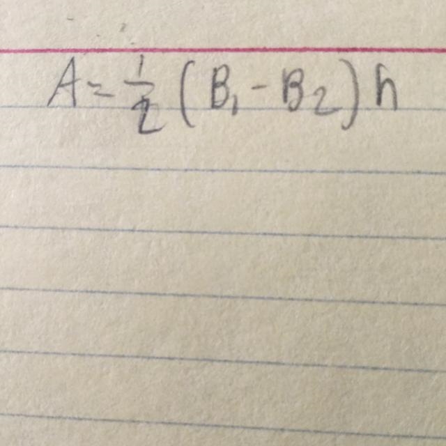 A=1/2(b1-b2)h Solve for h-example-1