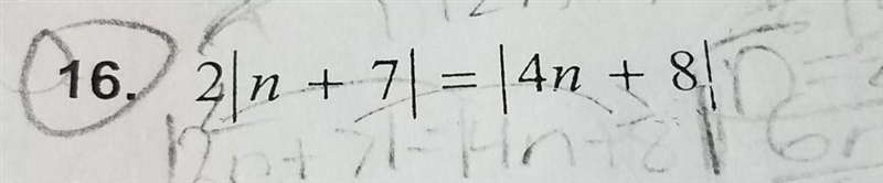 Help me I've been stuck forever! it is an absolute value equation btw.​-example-1