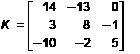 16. Find the determinant of K. A. 913 B. 1 C. 671 D. 597-example-1