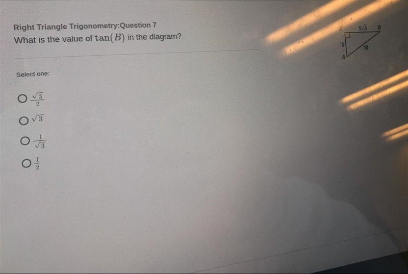 What is the value of tan (B) in the diagram?-example-1