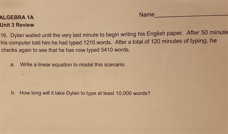 Can someone help me find the linear equation for a​-example-1