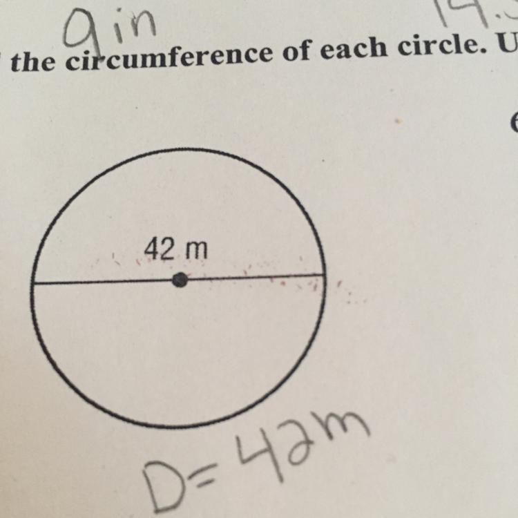 Finding the circumference using 3.14-example-1