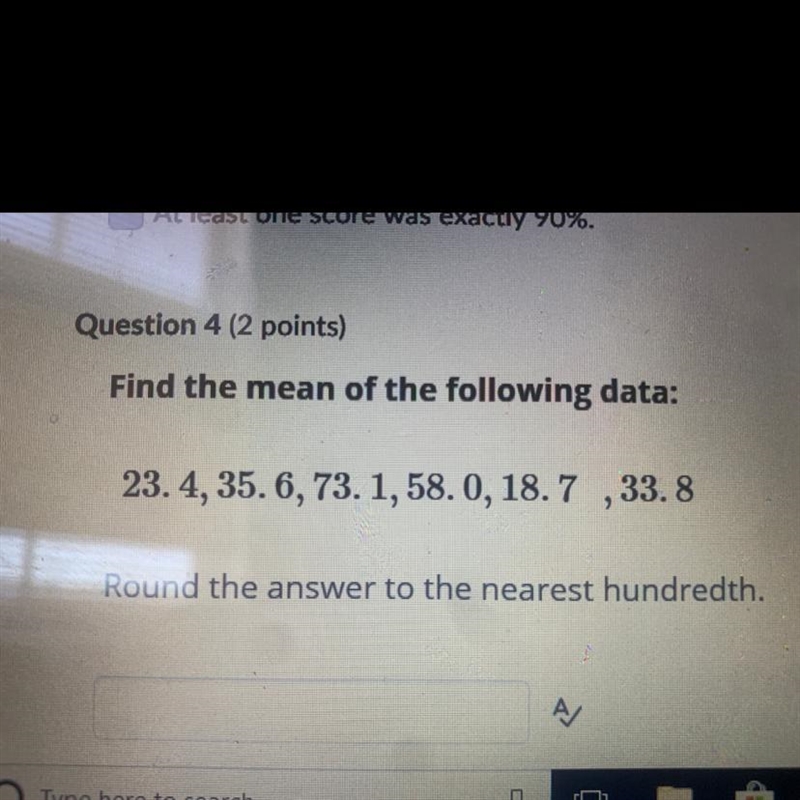 Find the mean of the following data 23.4, 35.6, 73.1, 58.0, 18.7, 33.8 round the answer-example-1