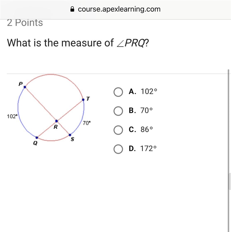 What is the measure of PQR-example-1