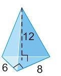 33) Find the volume of the triangular pyramid to the nearest whole number. A) 72 units-example-1