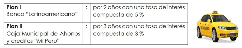 Plan: “MI AUTO PARA TAXI” El señor Alberto decide adquirir un auto con el fin de realizar-example-1