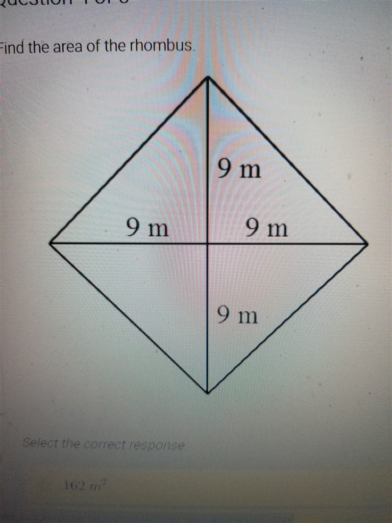 Find the area of the rhombus​-example-1