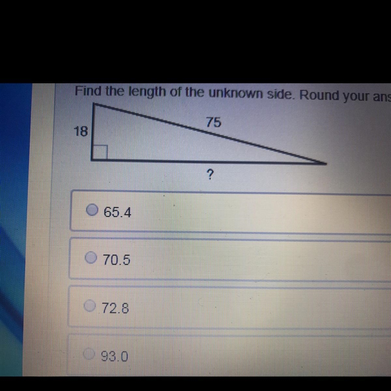 Exam 03.01 the Pythagorean theorem-example-1