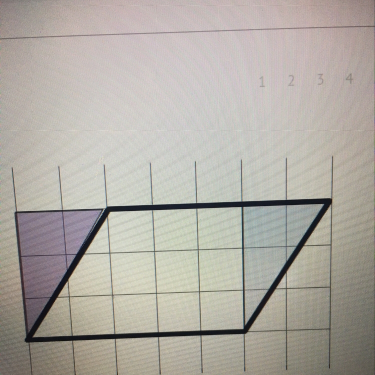 Find the area of the parallelogram by imaging that the blue triangle is moved onto-example-1