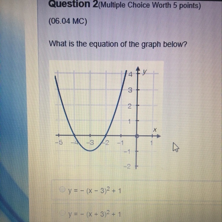 What is the equation of the graph below-example-1