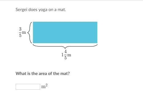 Sergie does yoga on a mat. What is the area of the mat? Please see attachment Length-example-1