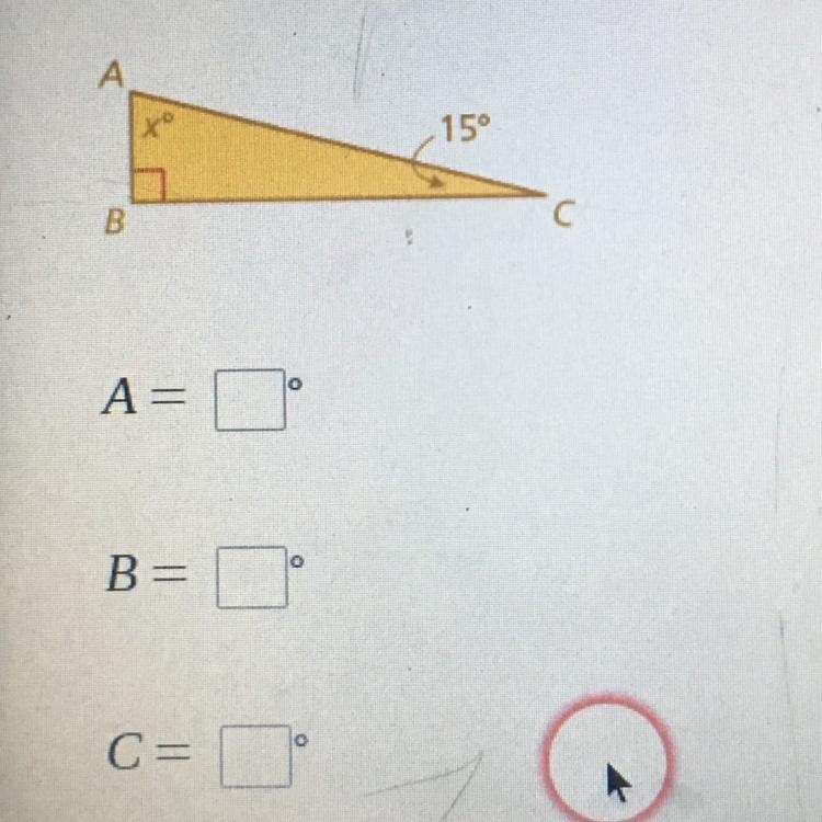 Find the measures of the interior angles of the triangle-example-1