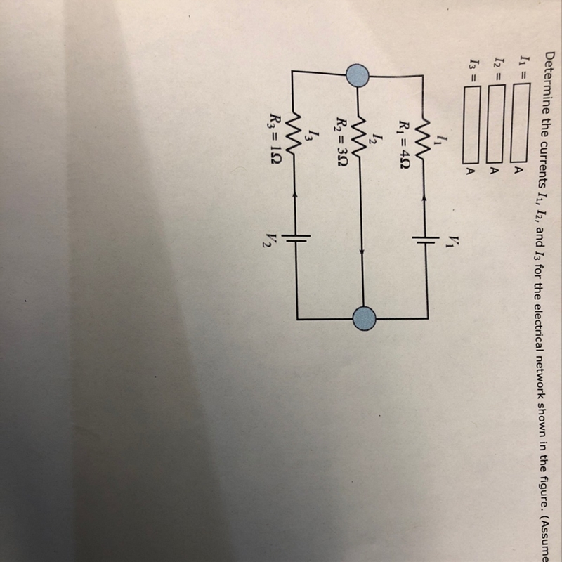 Determine the currents in the picture-example-1