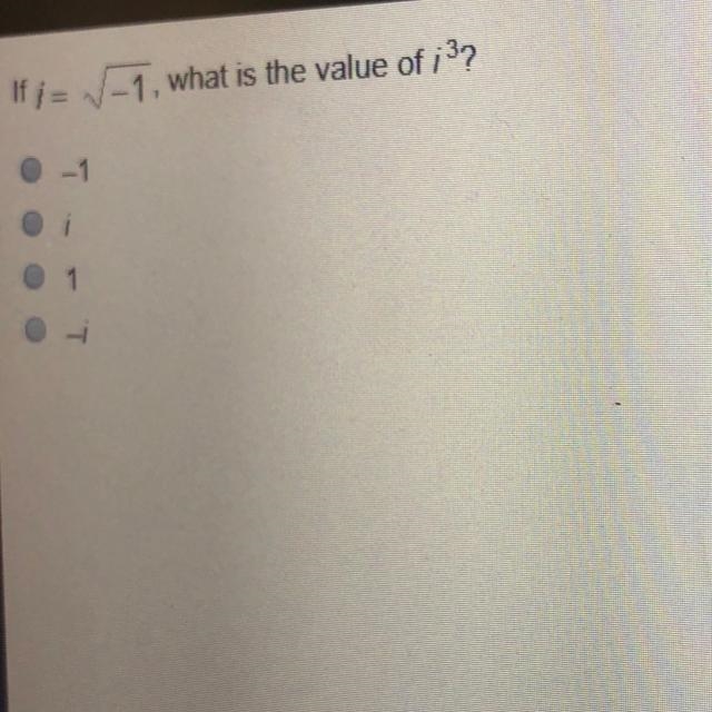 What is the value of i^3-example-1