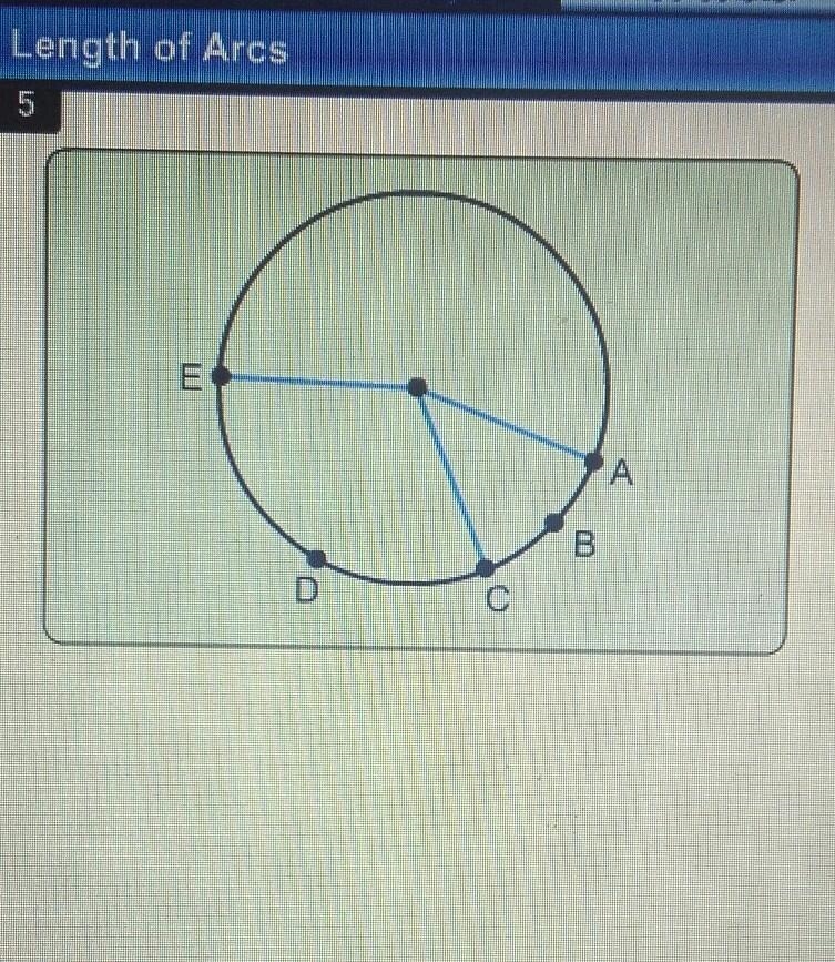 The mABC = 8 cm and mCDE-15 cm. What is the measure of ACE? Select the correct answer-example-1