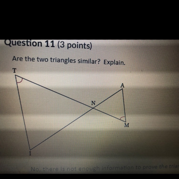 Are the two triangles similar?-example-1