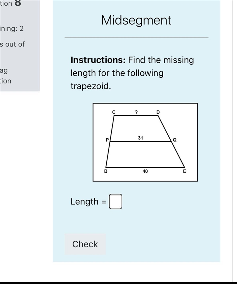 What’s the trapezoids missing length?-example-1