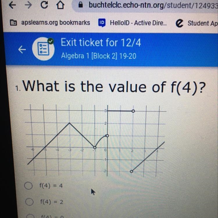 What is the value of f(4)?-example-1