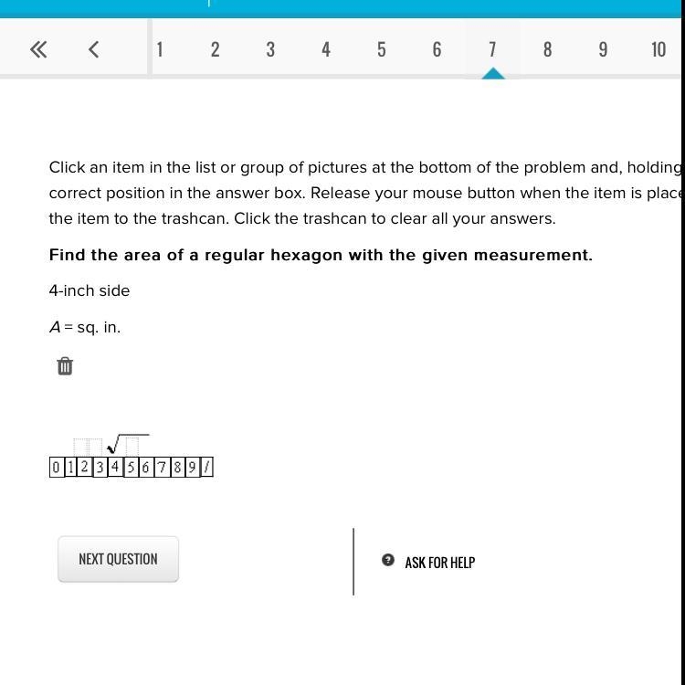 Find the area of an equilateral triangle (regular 3-gon) with the given measurement-example-1