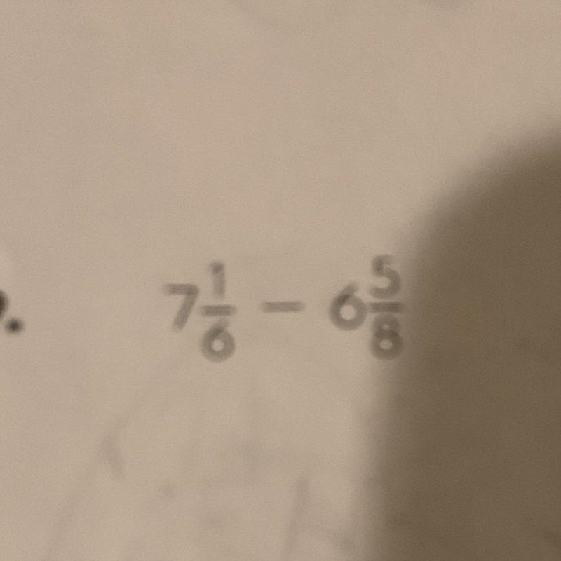 What is the answer to 7 1/6 - 6 5/8-example-1