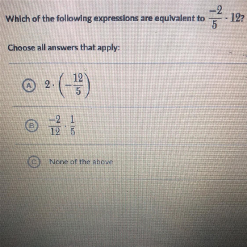 Which of the following expressions are equivalent-example-1