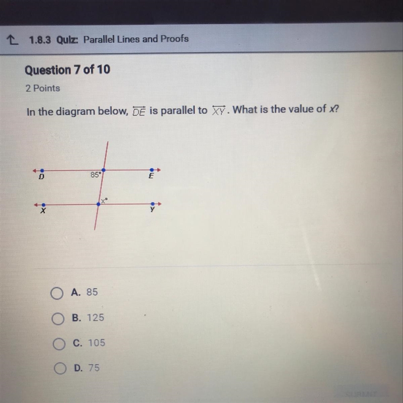 What is the value of x ?-example-1