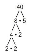 Which factor trees correctly show the prime factors for 40? Choose all answers that-example-2