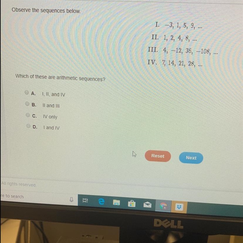 Which of these are arithmetic sequences?-example-1