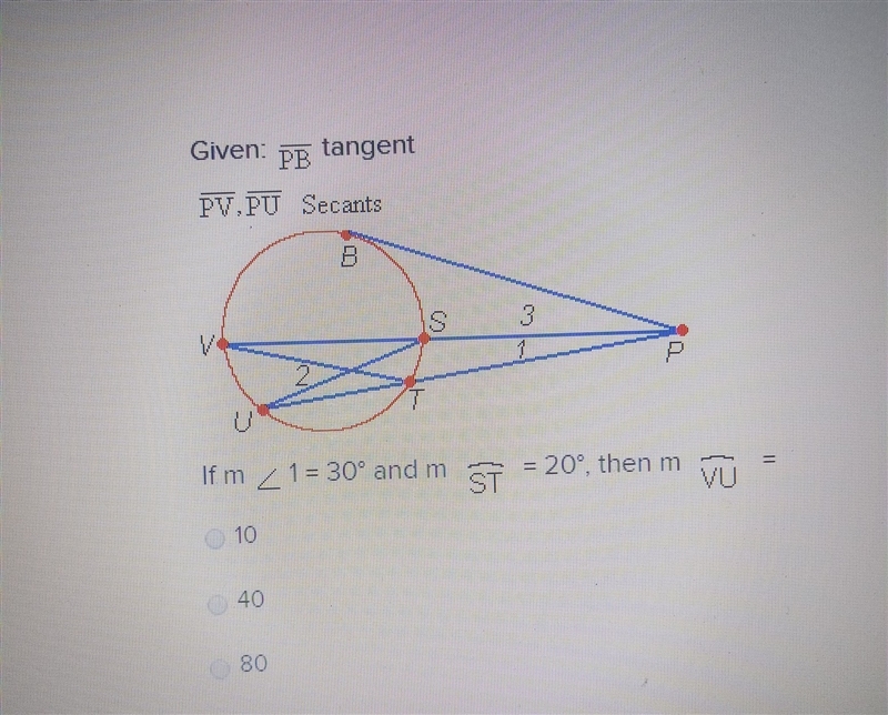 If m <1=30 and m ST = 20, then m VU-example-1