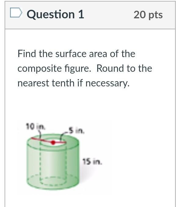 Need help on finding surface area on a cylinder​-example-1