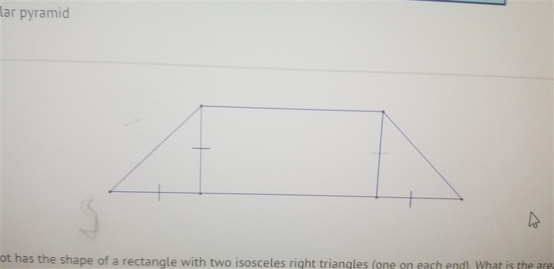 A parking lot has the shape of a rectangle with two isoceles right trangles ( one-example-1