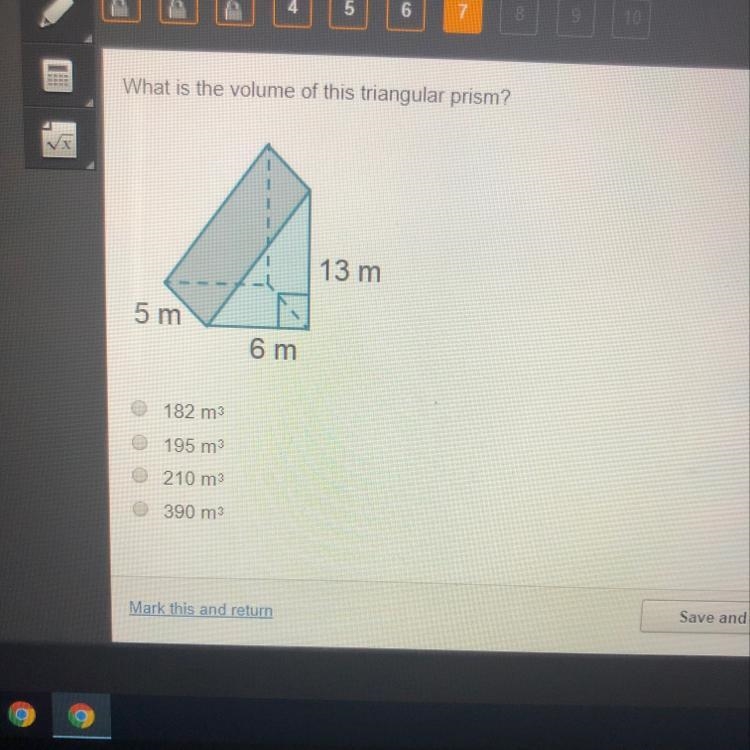 What is the volume of this trianglular prism?-example-1