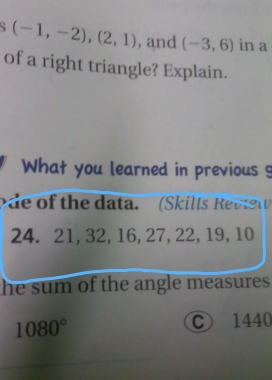 Find the mean, median, and mode of the data.​-example-1