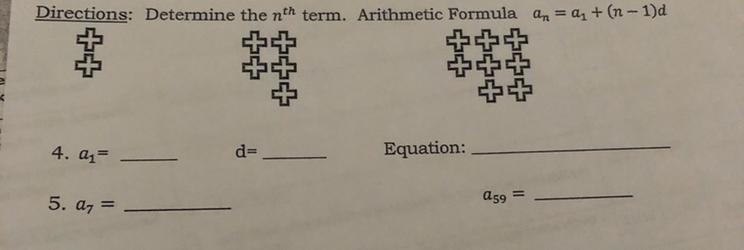 What is a1? what is d? what’s the equation? what is a7? what is a59?-example-1