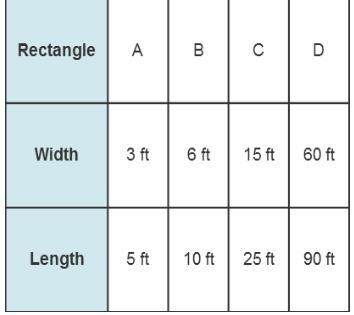 Which rectangle is not an enlargement of rectangle A? A B C D-example-1