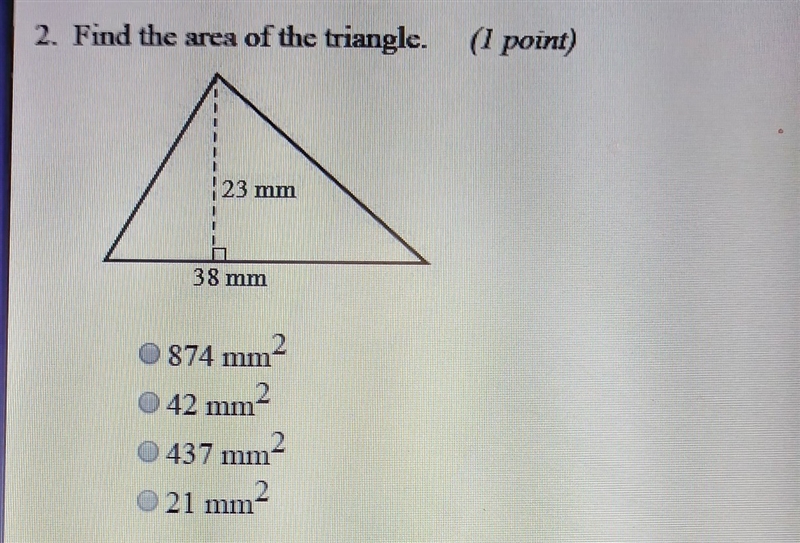 find the area of the triangle. please check my answer asap. thank you so much! i need-example-1