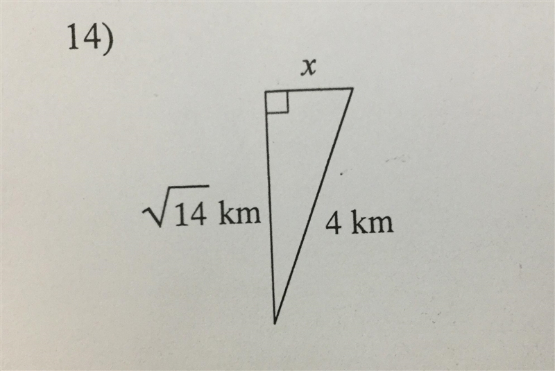 Find the missing side of the triangle. Leave the answer in simplest radical form.-example-1