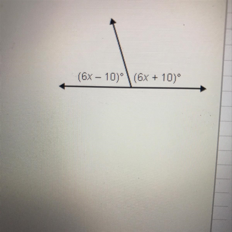 Find the value of x (6x-10)(6x+10)-example-1