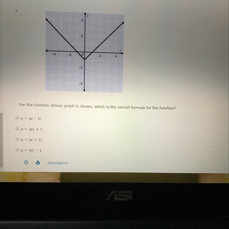 For the function whose graph is shown, which is the correct formula for the function-example-1