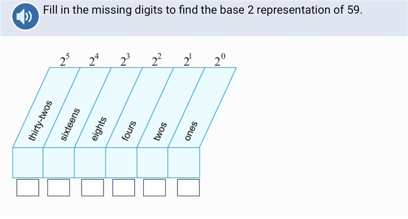 Please answer I​ need help! Fill in the missing digits to find the base 2 representation-example-1