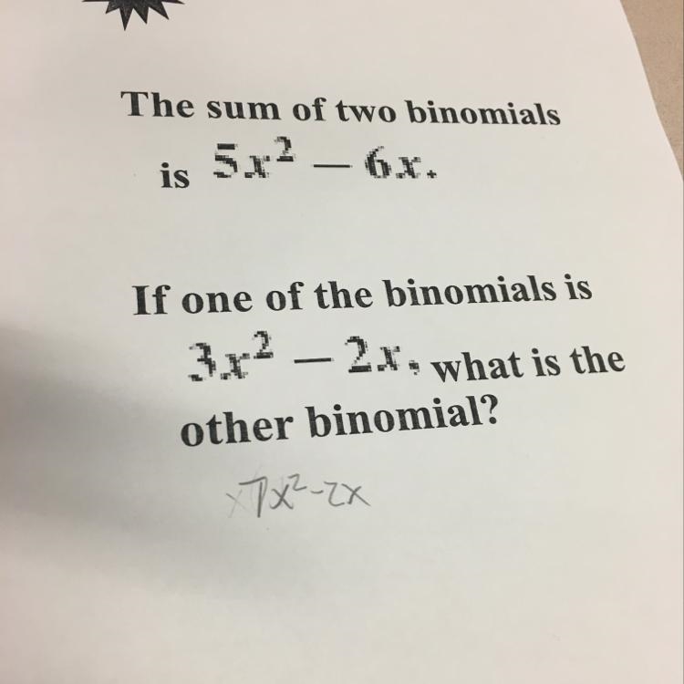 The sum of two binomials and the other one-example-1