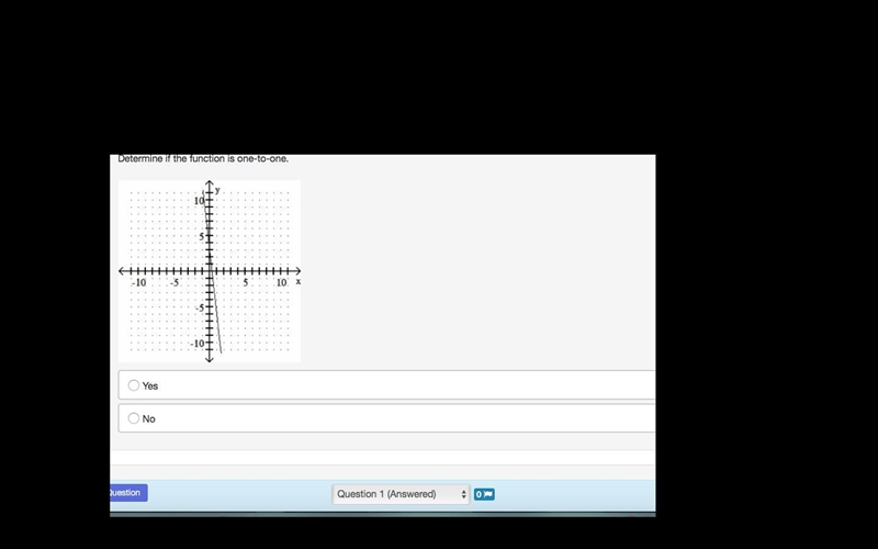 Determine if the functions is one to one -yes -no -see attachment--example-1