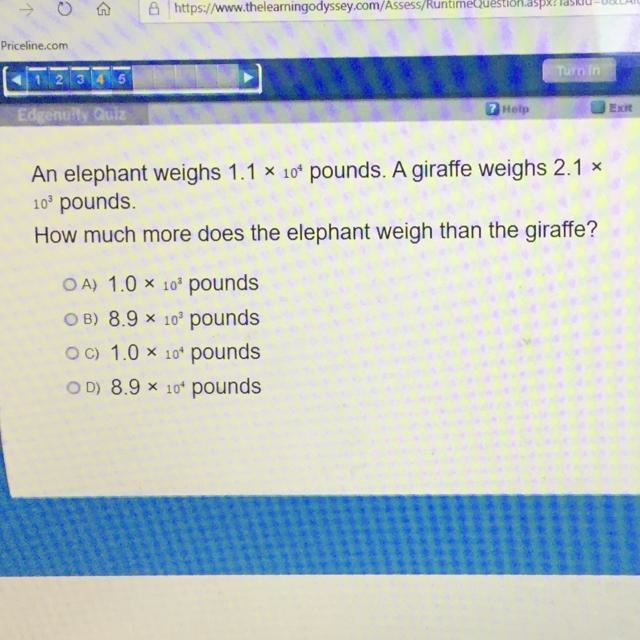 How much more does the elephant weigh then the giraffe-example-1